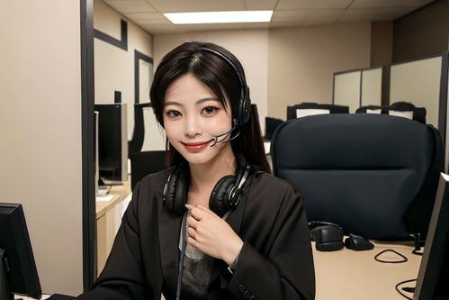 专业电脑女性客服 镜头下的服务温度与科技美感